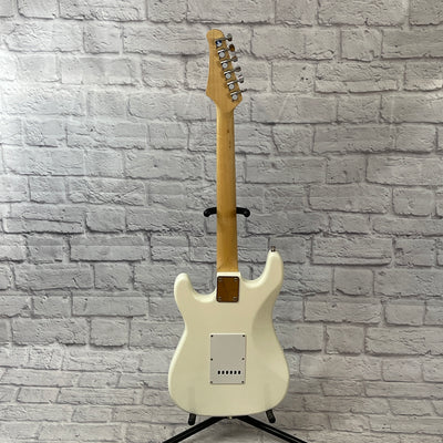 Harmonia Strat-Style Electric Guitar (White)