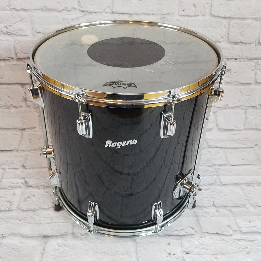 Rogers 60's Holiday Black Gloss 16x16 Floor Tom