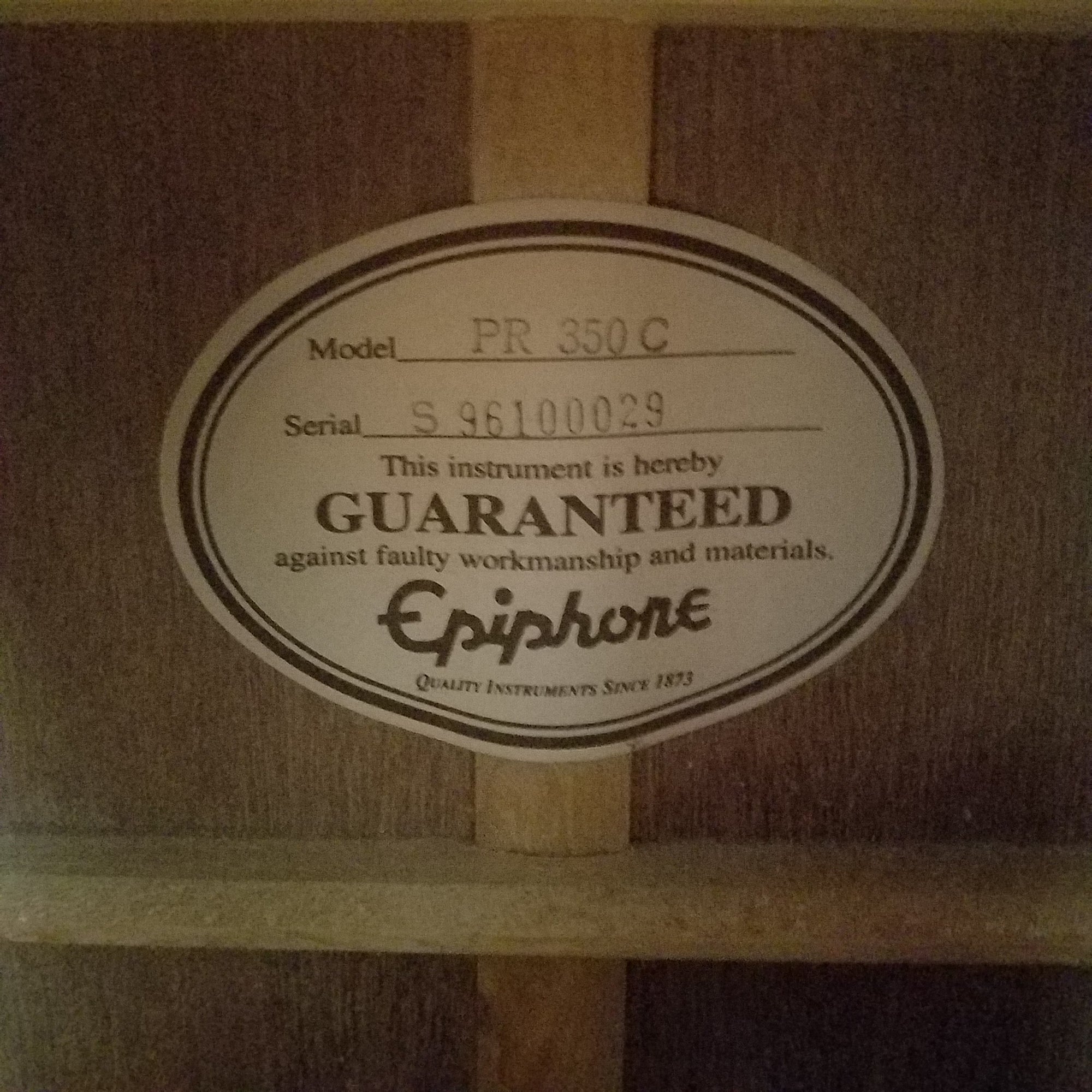 Epiphone PR350C Acoustic Guitar
