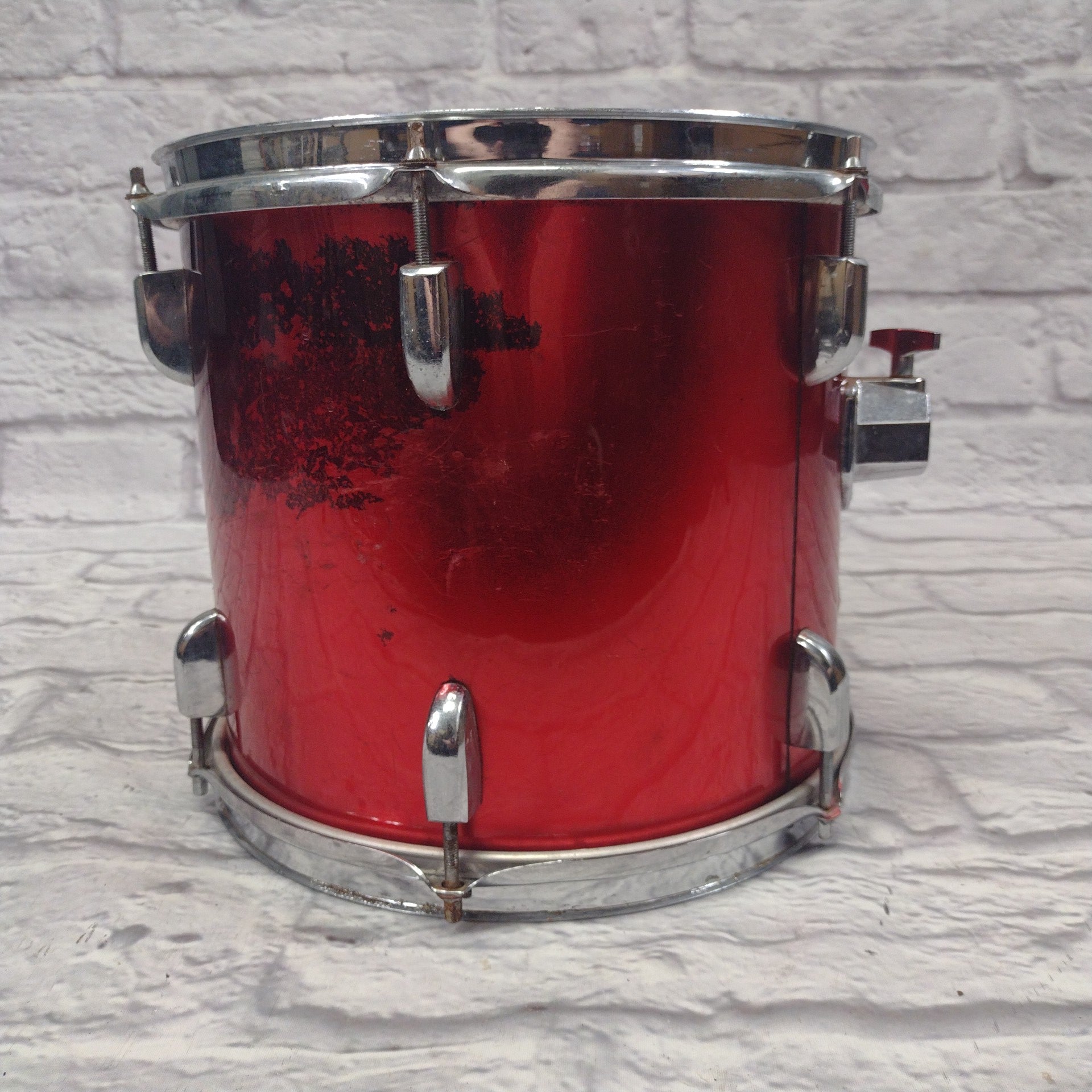 Unknown 12x10 Rack Tom Drum - Red