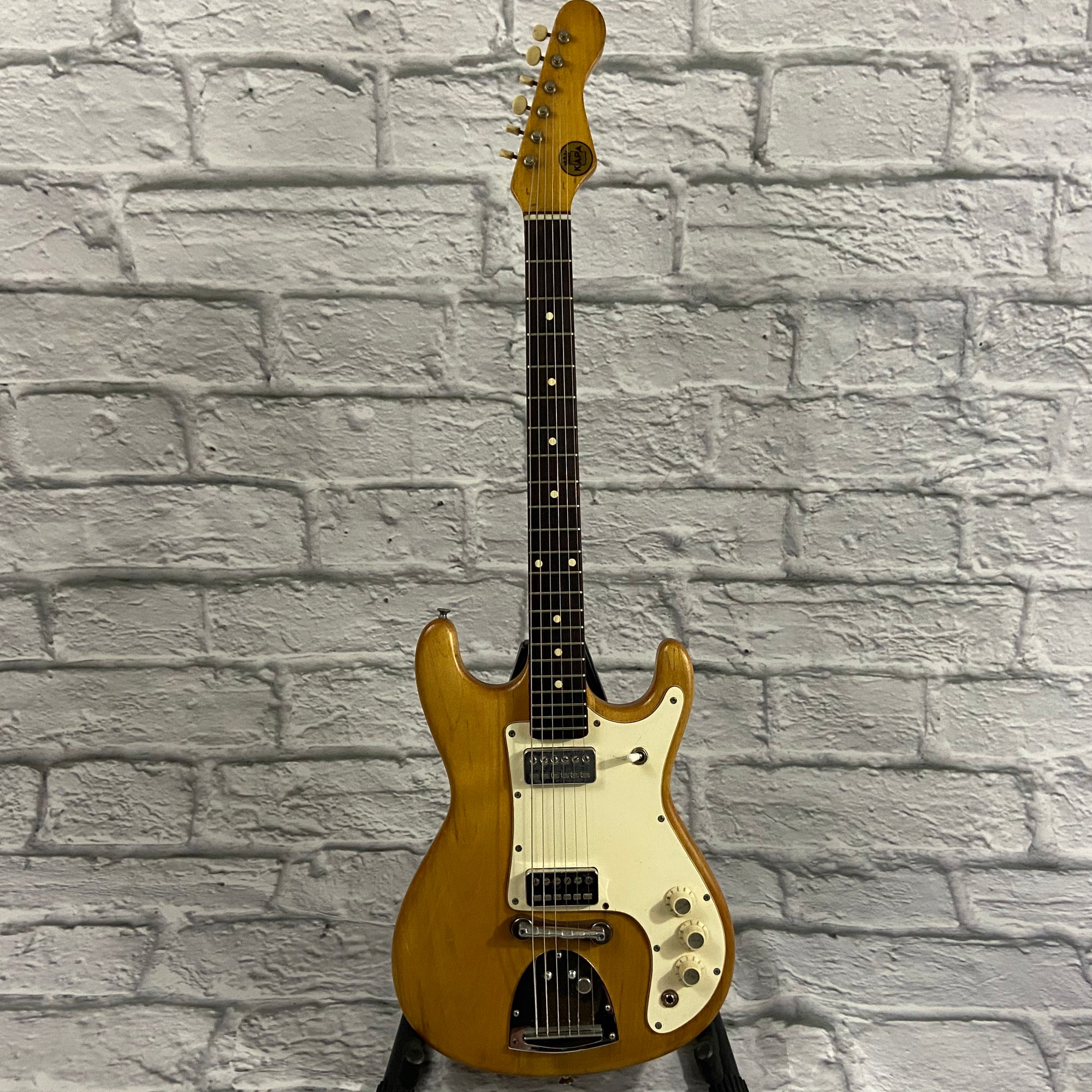 Vintage Kapa Challenger Solid Body Electric Guitar - Natural
