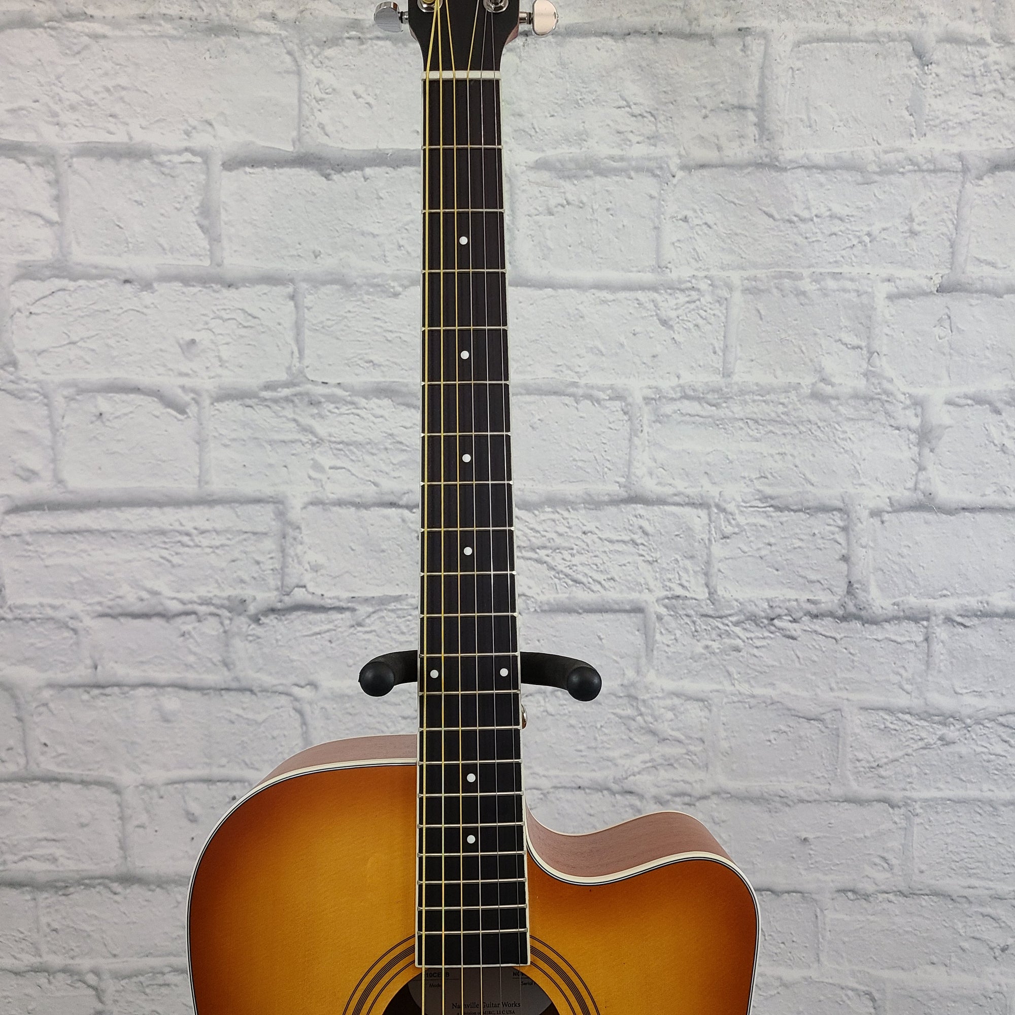 Nashville Guitar Works D10CEEB Dreadnought Cutaway Acoustic Electric Guitar - Edgeburst