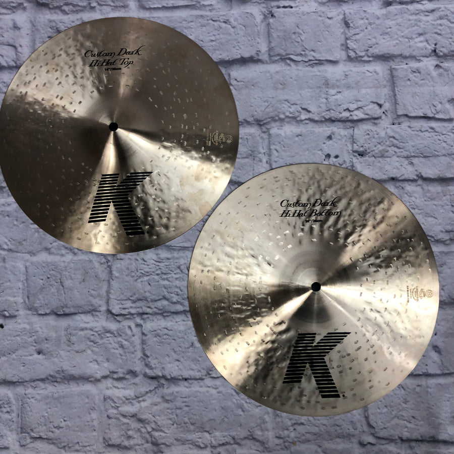 Zildjian 14in K Custom Dark Hi Hat Cymbal Pair