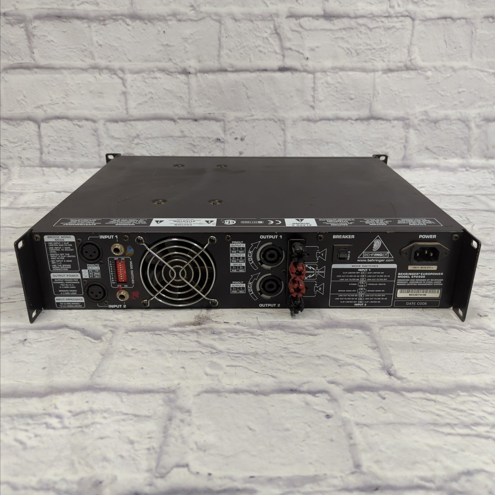 Behringer EP2500 Europower Powered Mixer Evolution Music