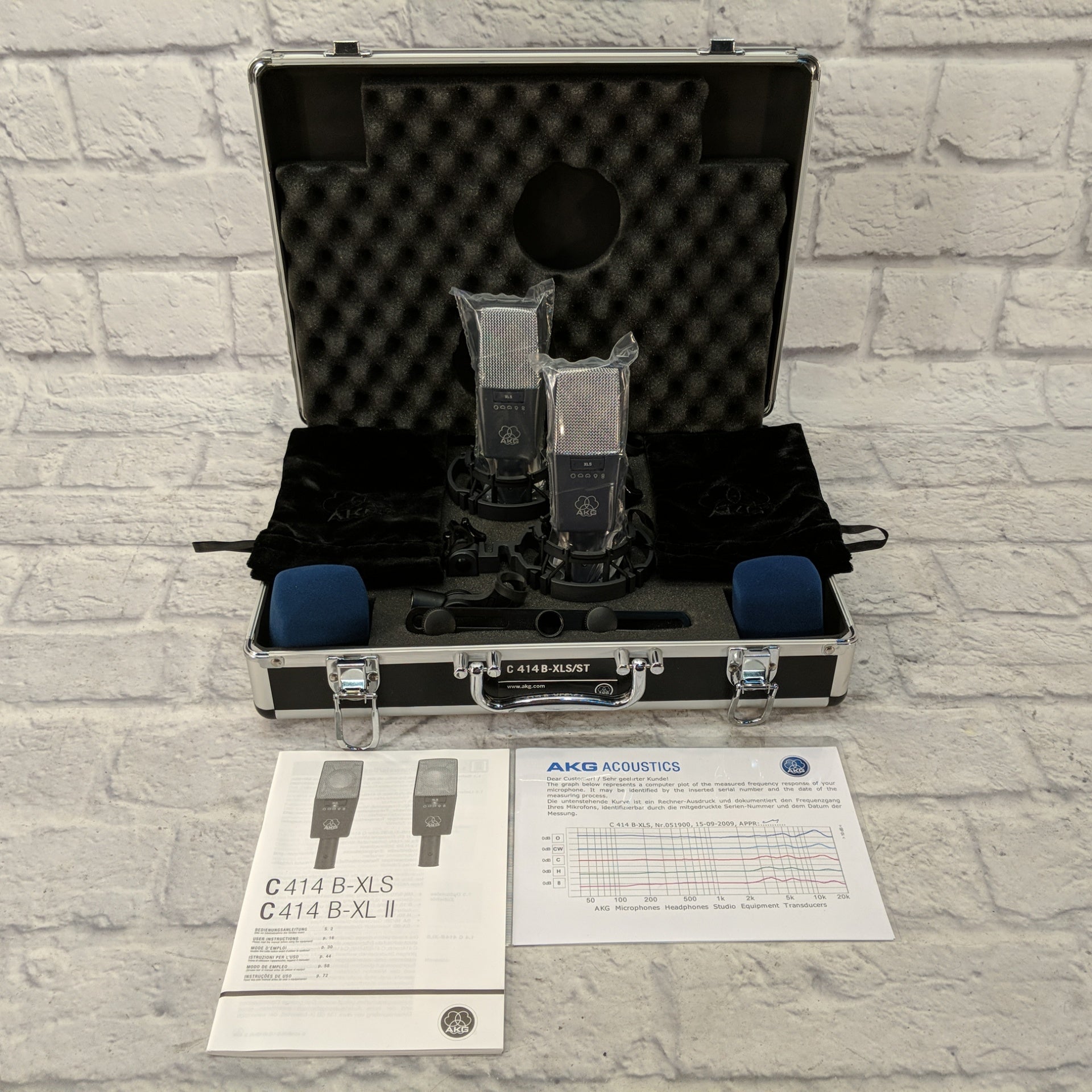 AKG C414 B XLS/ST Matched Stereo Pair Condenser Microphones - Unused and Unopened