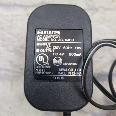 Aiwa 4V AC Center Positive 600mA Power Supply