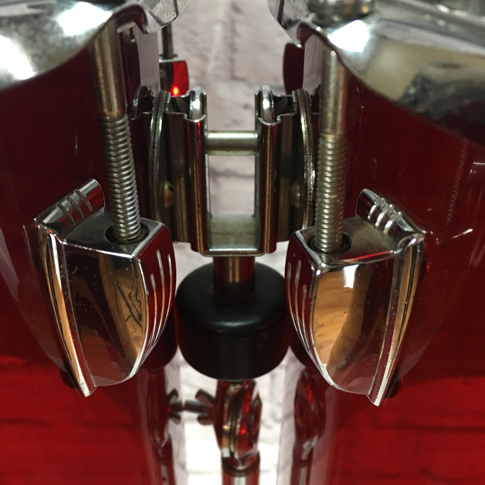 Ludwig Vistalite Red 2 Piece Concert Toms w/ Stand