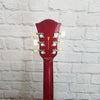 Hofner Contemporary Verythin Semi-Hollow Guitar Transparent Red
