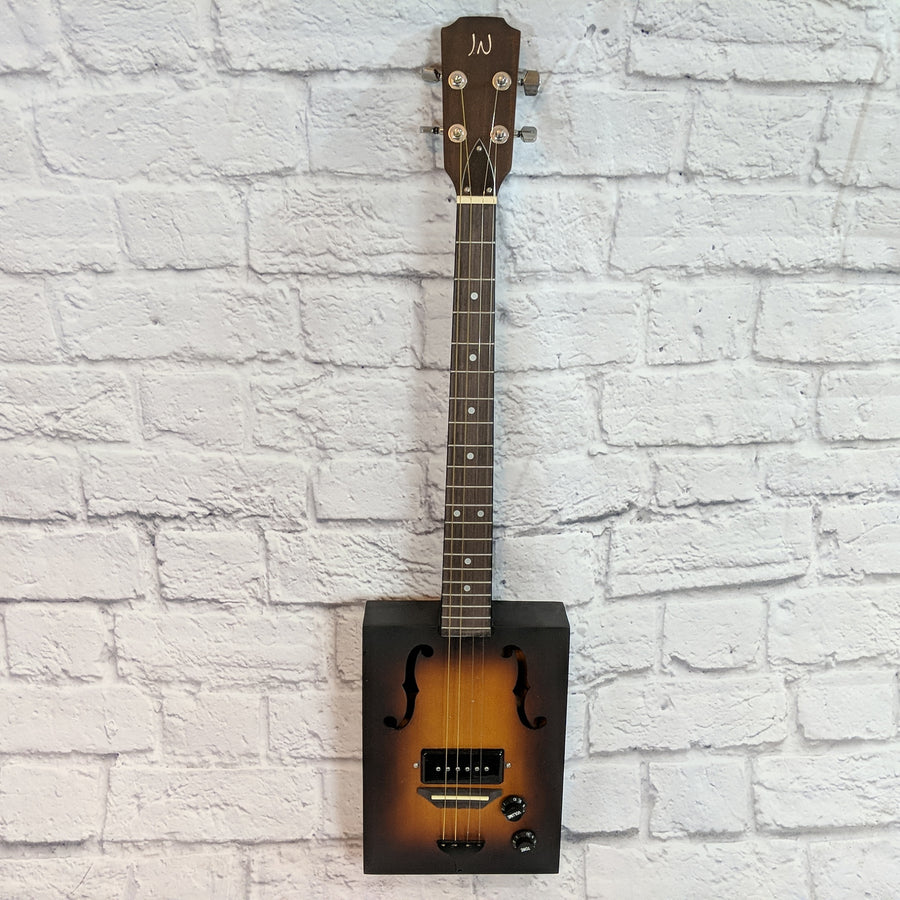 James Neligan CASK Hogshead 4 string Acoustic Electric p-90 Cigar Box Guitar