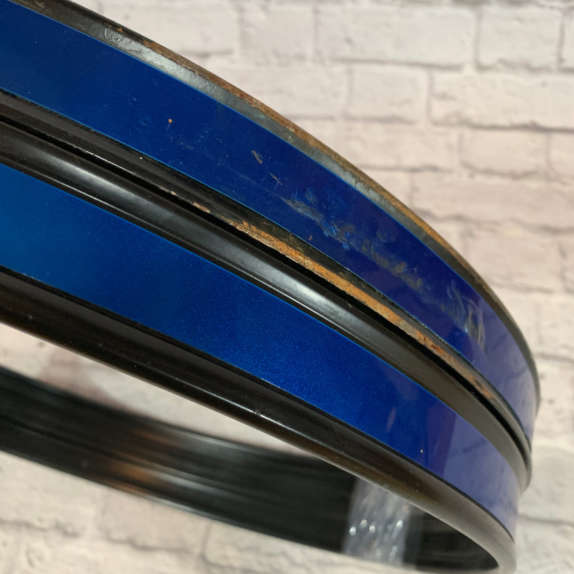 22" Bass Drum Hoop (Pair) Blue & Black