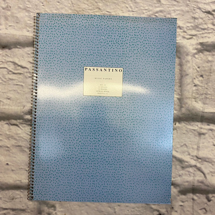 Passantino No. 65 12-Stave Manuscript Paper Spiral Book