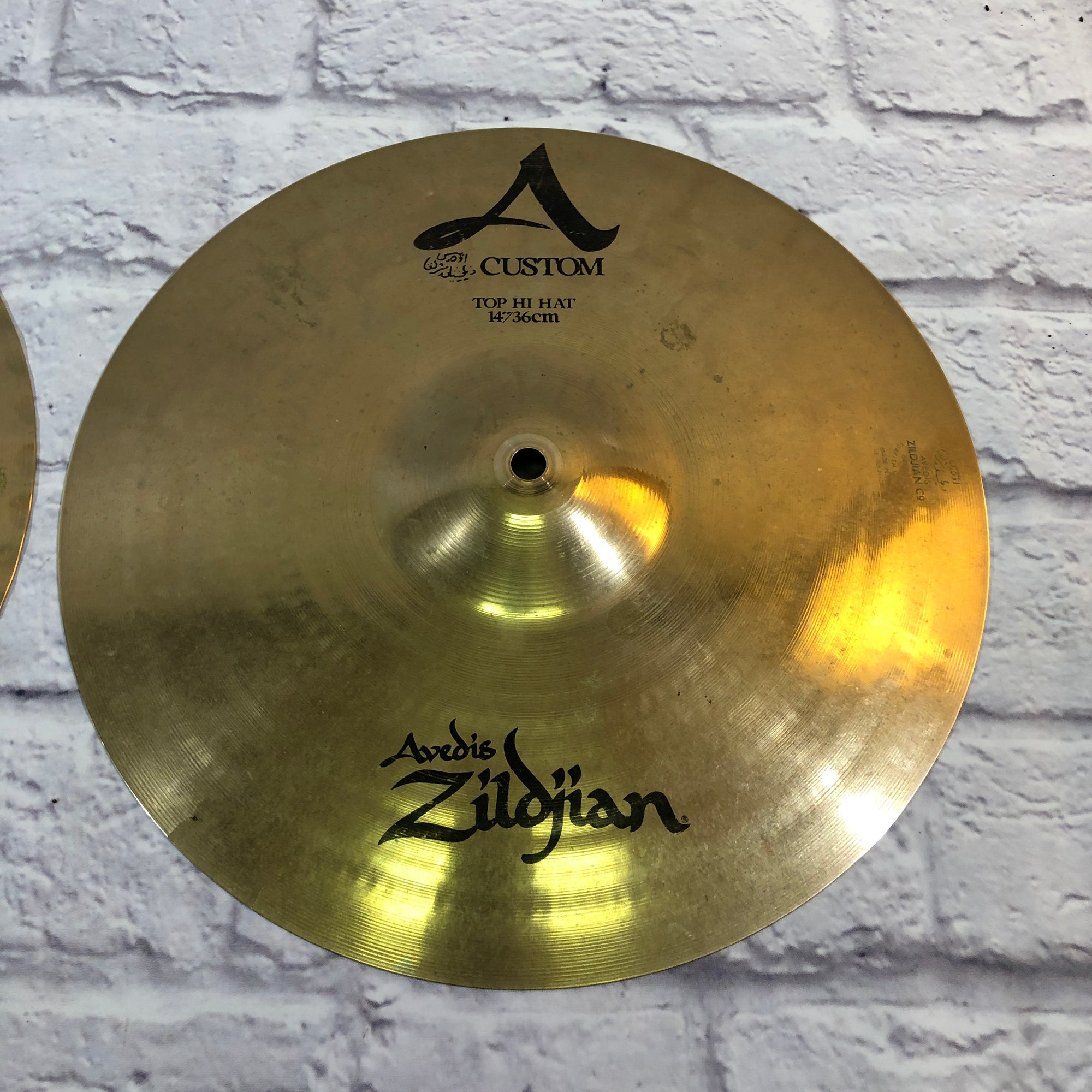 Zildjian 14in A Custom Mastersound Hi Hat Cymbal Pair - Cracked Top