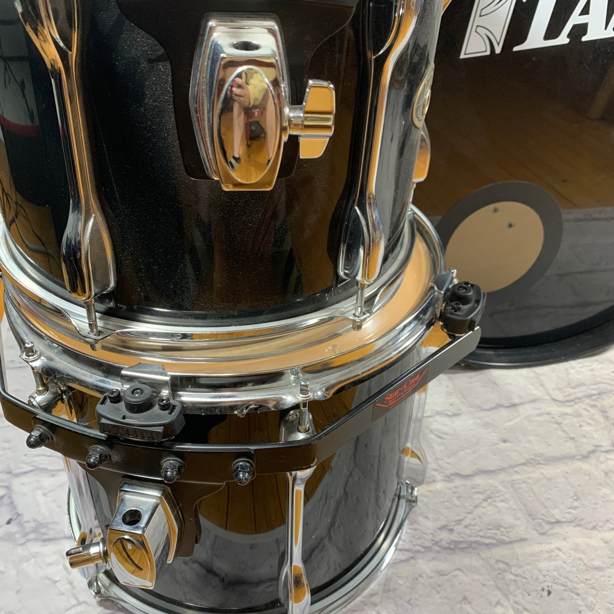 Tama Rockstar Custom 4 Piece Black Drum Kit