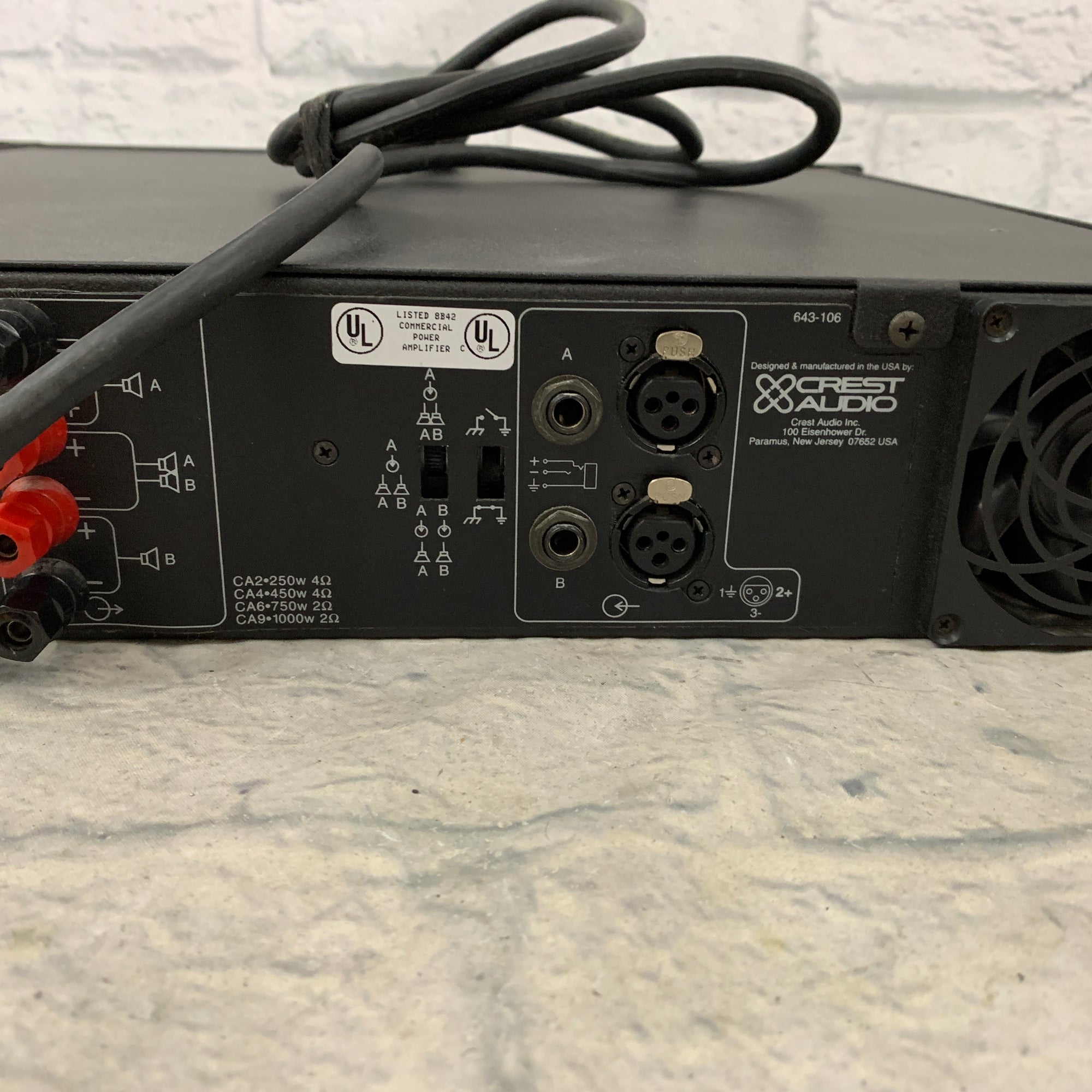 Crest Audio CA4 Power Amp - Evolution Music