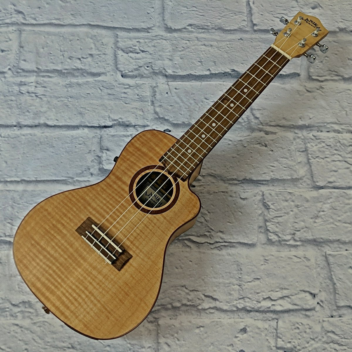 Lanikai FM-CEC Flame Maple Concert Ukulele with Fishman Pickup System