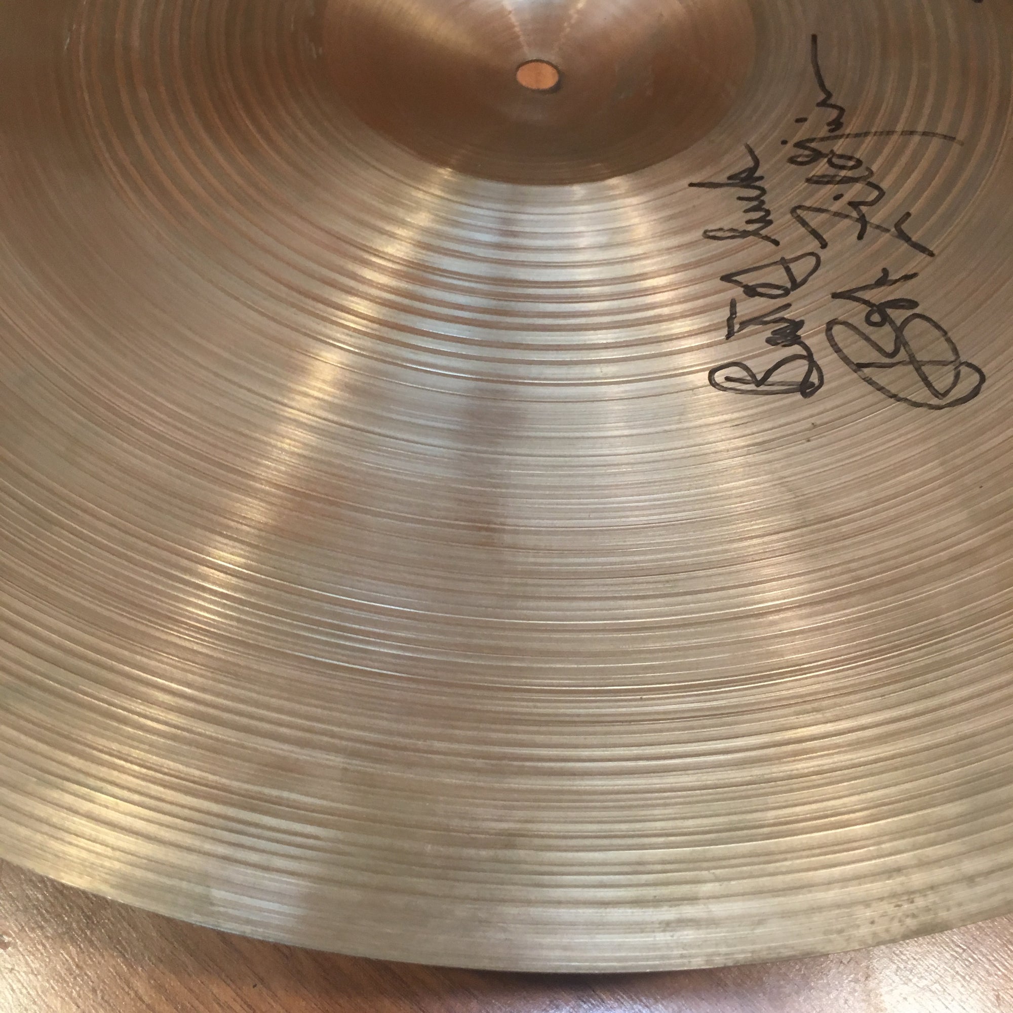 Sabian AA Medium Ride 20" Signed by Zildjian brothers