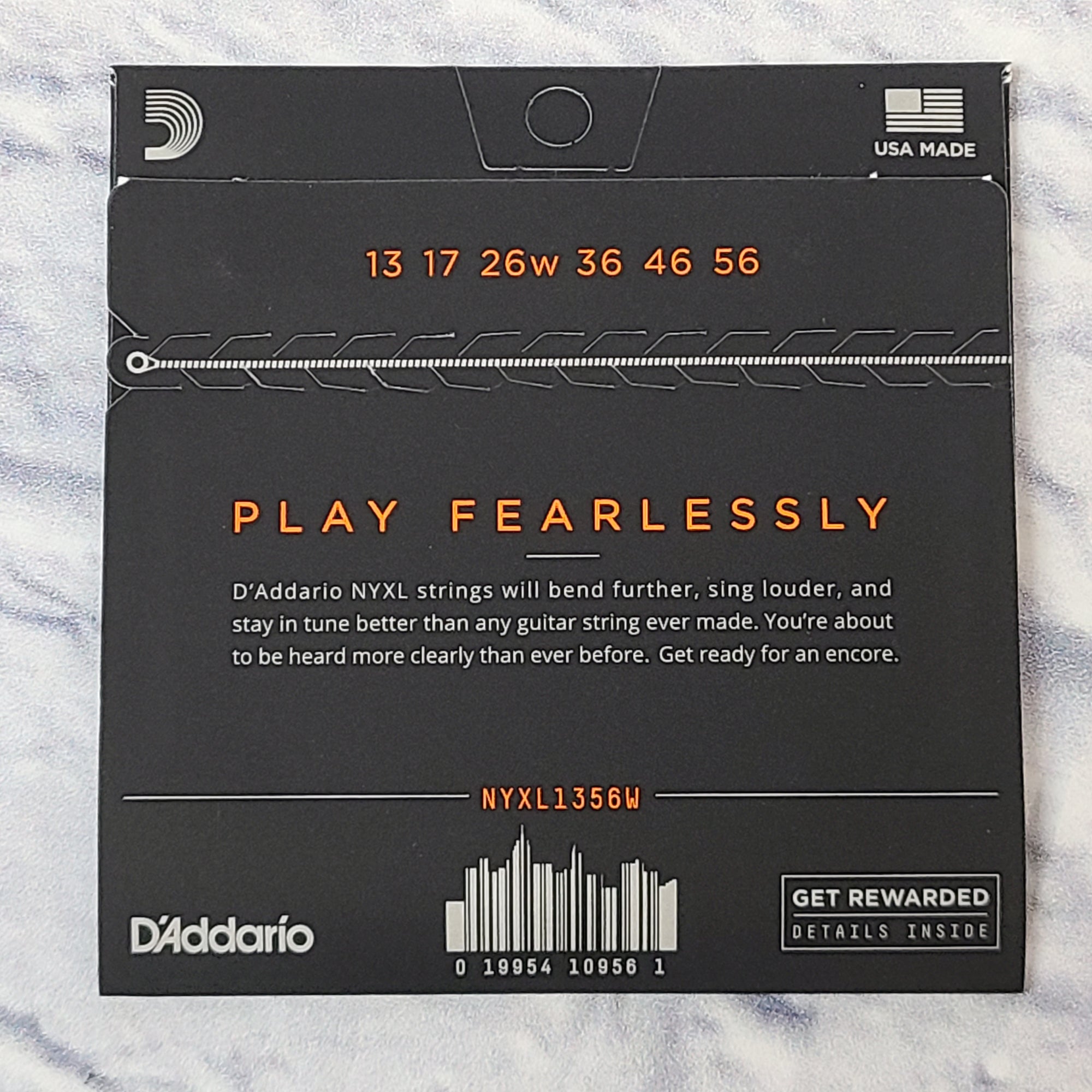 D'Addario NYXL 13-56 Wound Third Electric Guitar Strings