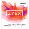 D'Addario Zyex Viola String Set Long Scale Medium Tension