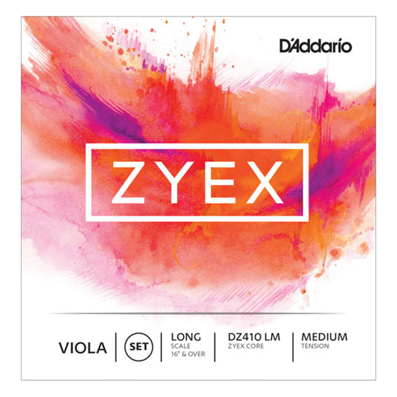 D'Addario Zyex Viola String Set Long Scale Medium Tension