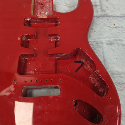 Unknown Red Strat SSH Electric Guitar Body
