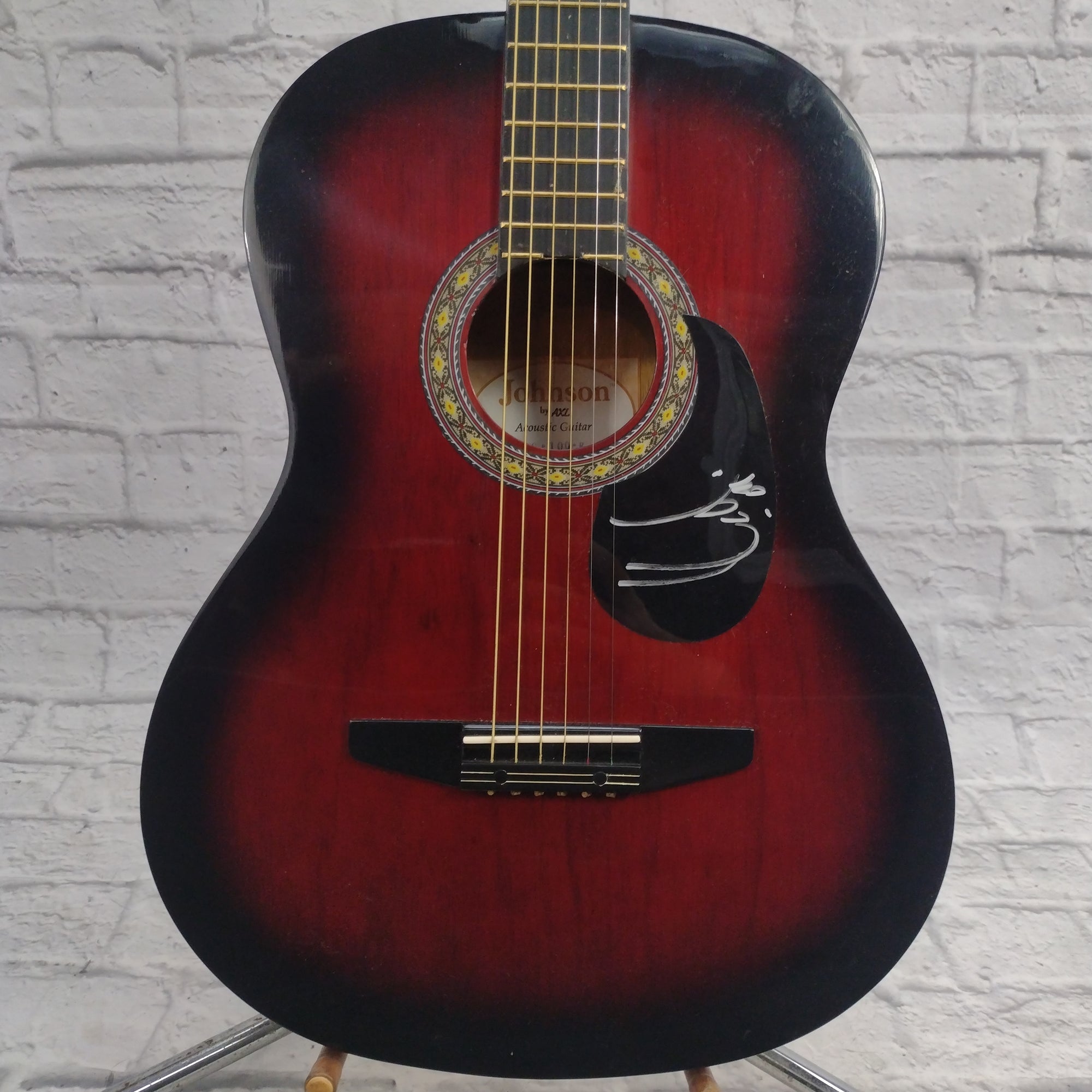 Johnson Acoustic Guitar Signed by Kid Rock
