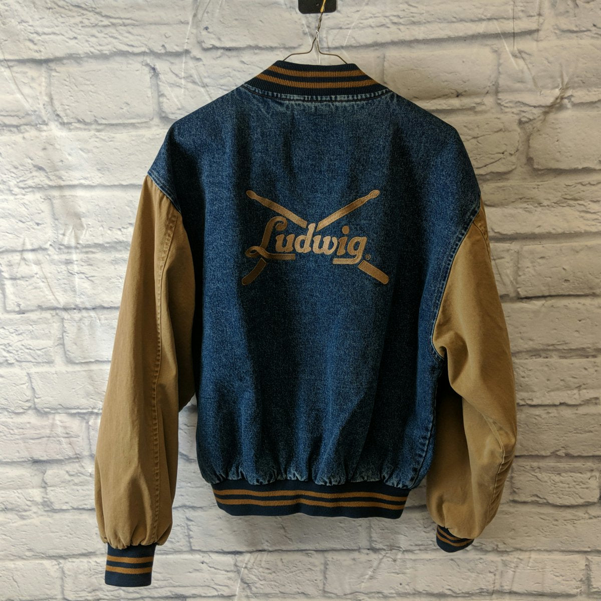 Dunbrooke Ludwig Branded Medium Denim Baseball Jacket