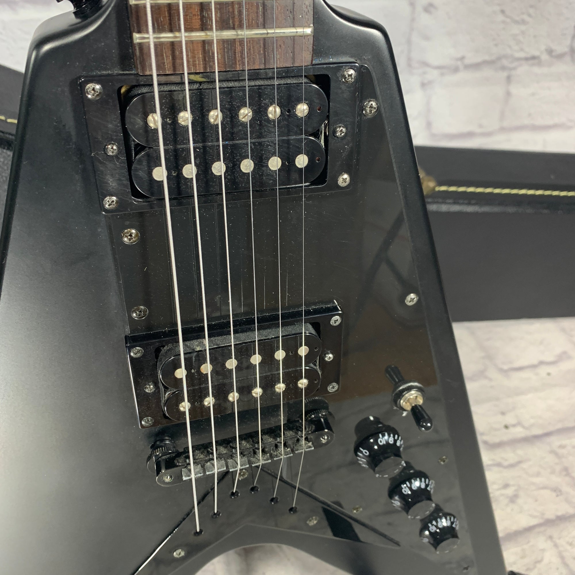 Epiphone V型 エレキギター ブラック エピフォン Epiphone Flying V Ebony エレキギター(エピフォン