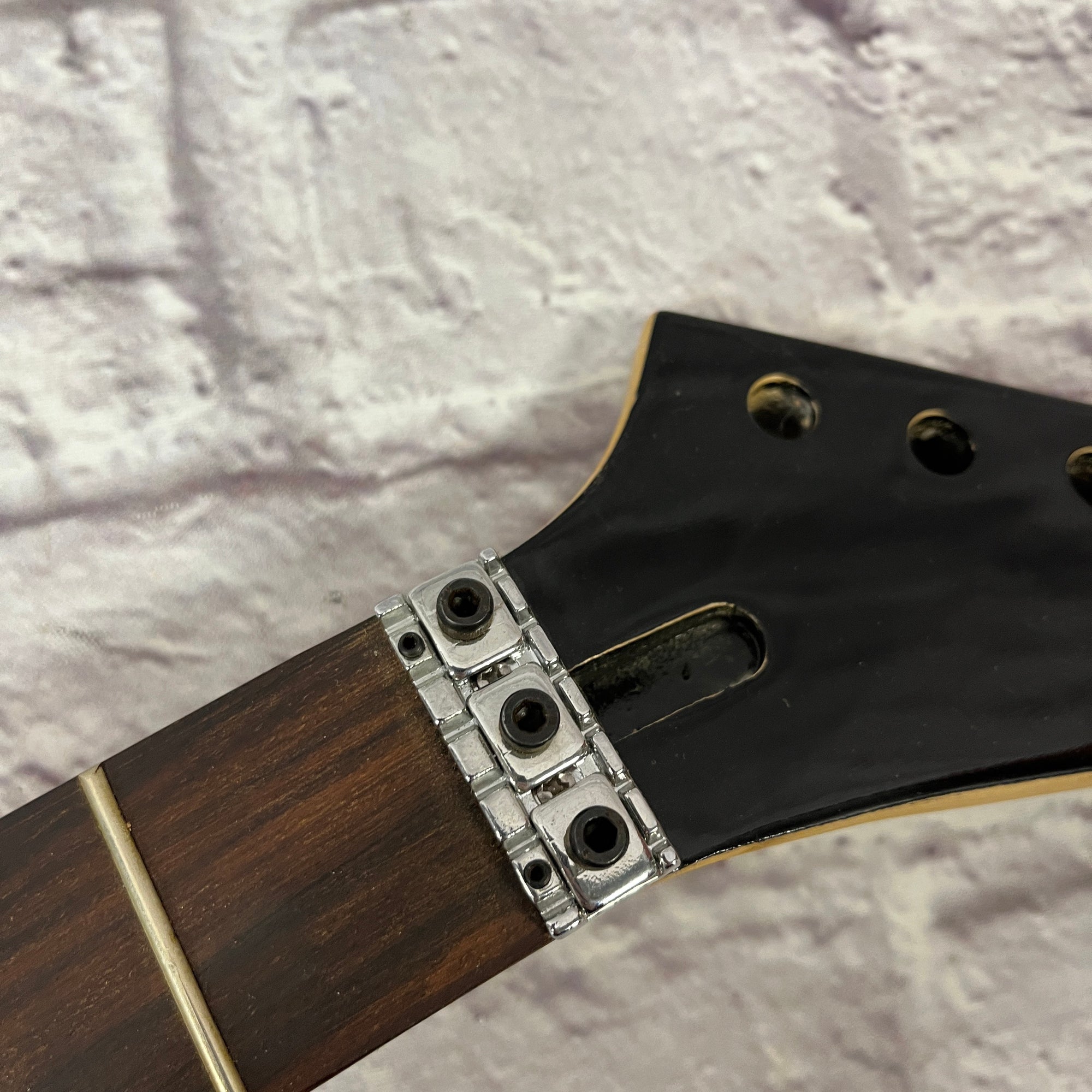 Unknown Jackson Style Black Gloss 24 Fret Guitar Neck with Floyd Top Nut