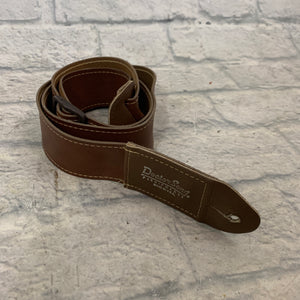 Doctor Song Brown Leather Guitar Strap