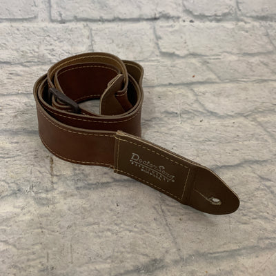 Doctor Song Brown Leather Guitar Strap
