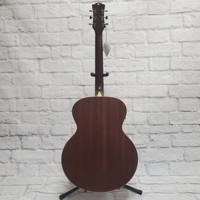 Luna Art Distressed Vintage Jumbo Acoustic Electric Guitar