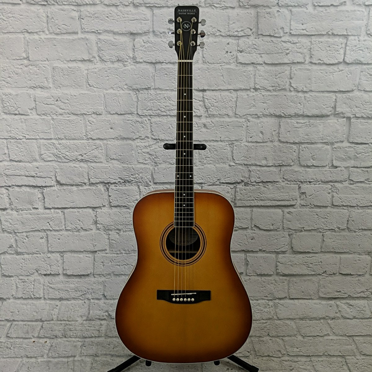 Nashville Guitar Works D10EB Dreadnought Acoustic Guitar - Edgeburst