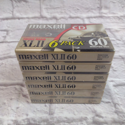 Maxwell XLii 60 Minute High Bias Audio Cassette 6 Pack