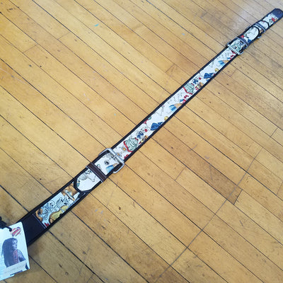 Jodi Head White Day of the Dead Roller Guitar Strap