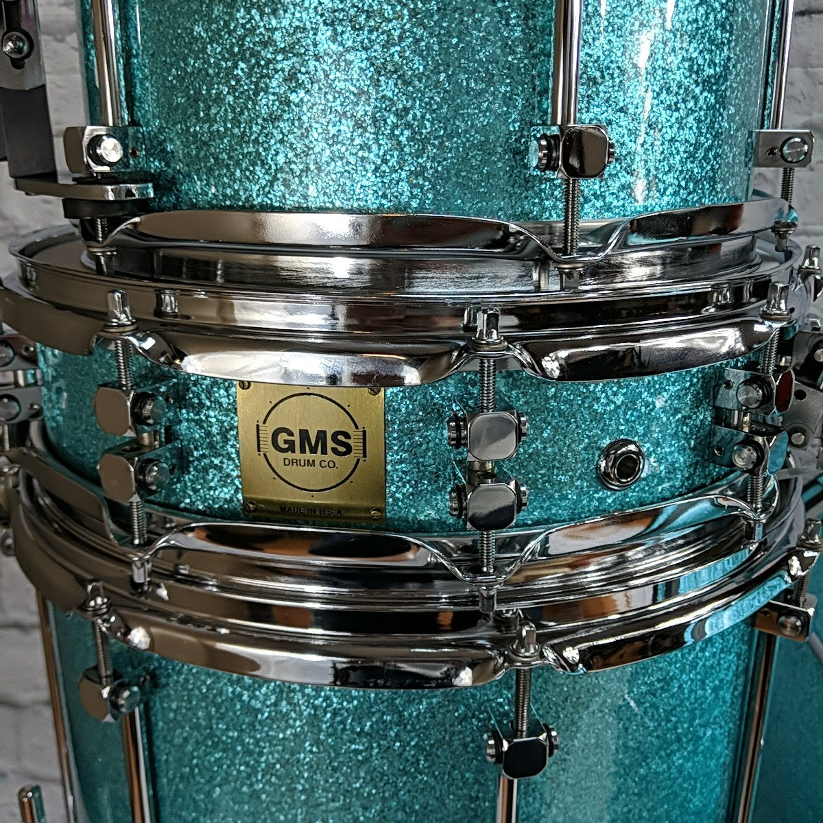 GMS Grand Master Series Turquoise Sparkle Drum Kit
