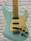 Squier Deluxe Stratocaster Daphne Blue Modified