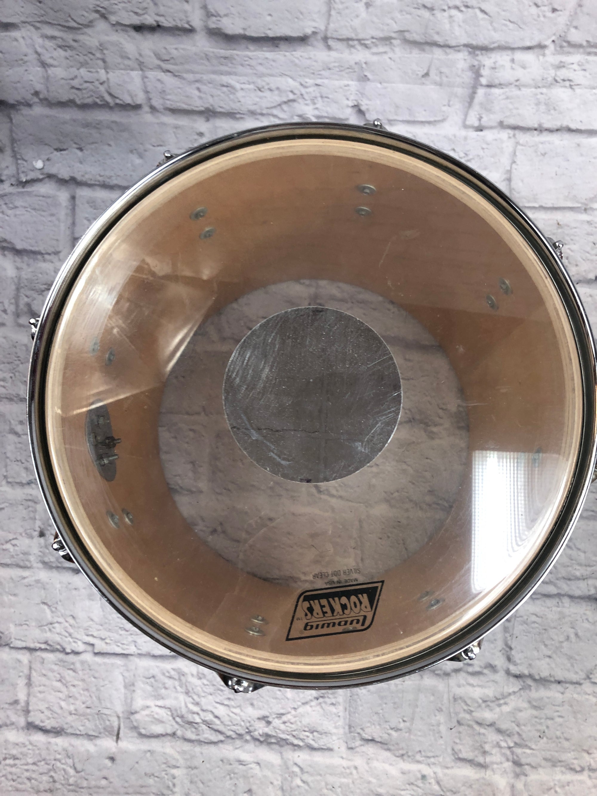 Vintage 1970s Ludwig  15 x 12 White Marine Pearl Concert Tom