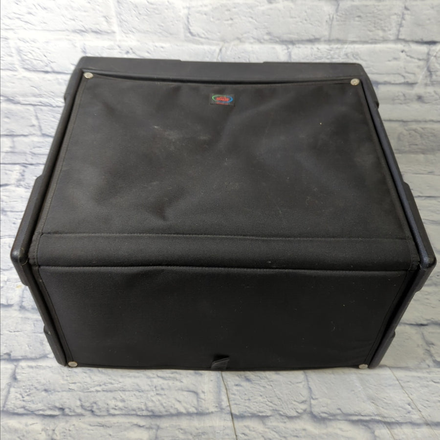 SKB DJ Shuttle 8X4 Slant Top Mixer Rack Case 8U x 4U Front w/Soft Cover