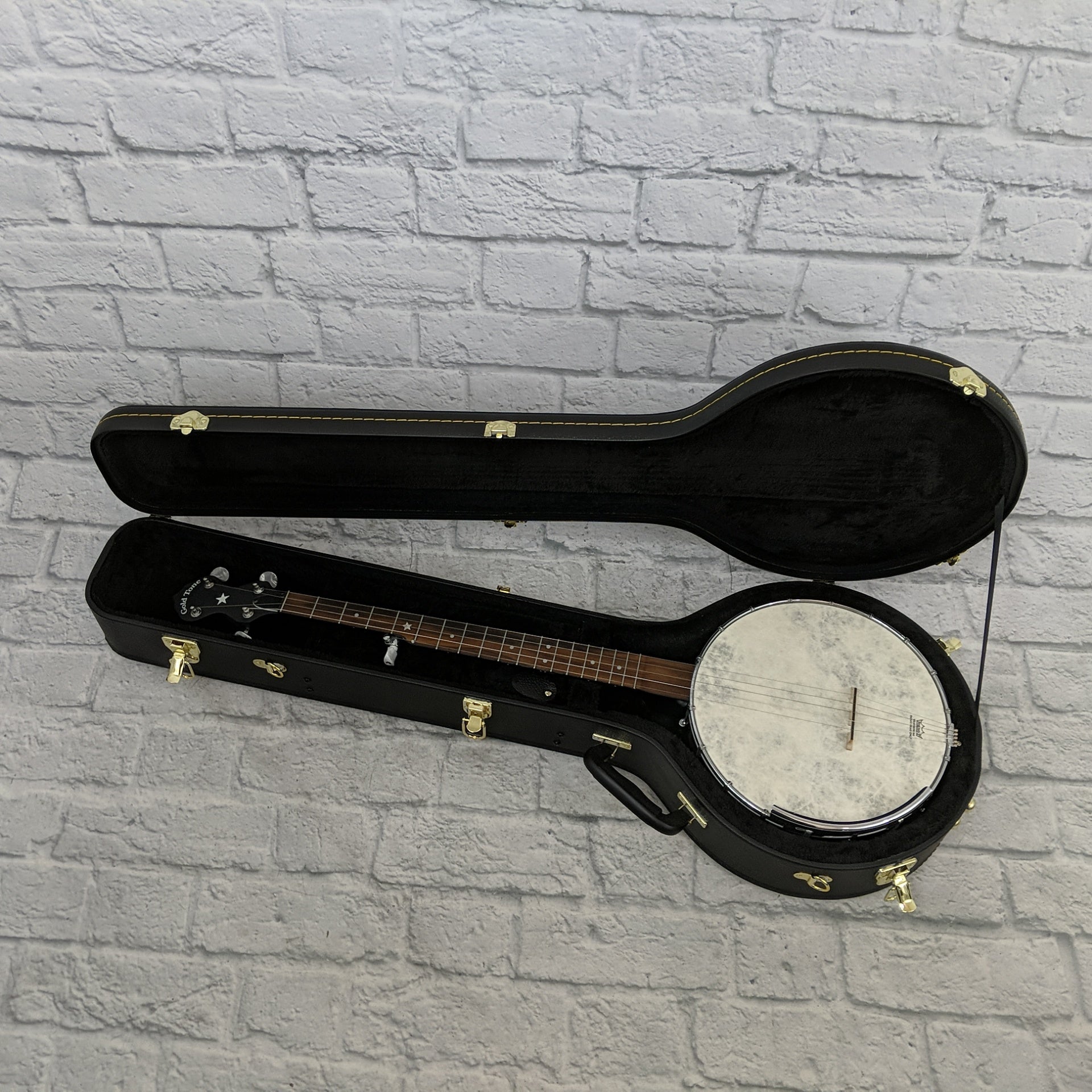 Gold Tone CC-OT Cripple Creek Openback Banjo (Five String, Vintage Brown) with Extras