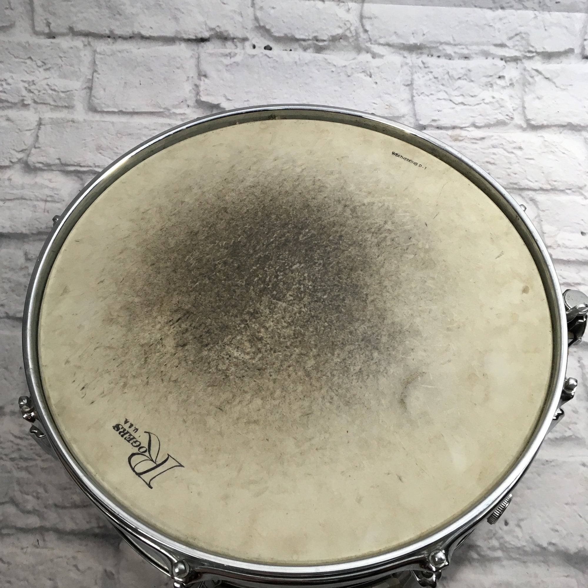 Rogers 5x14 Powertone Chrome over Brass Snare