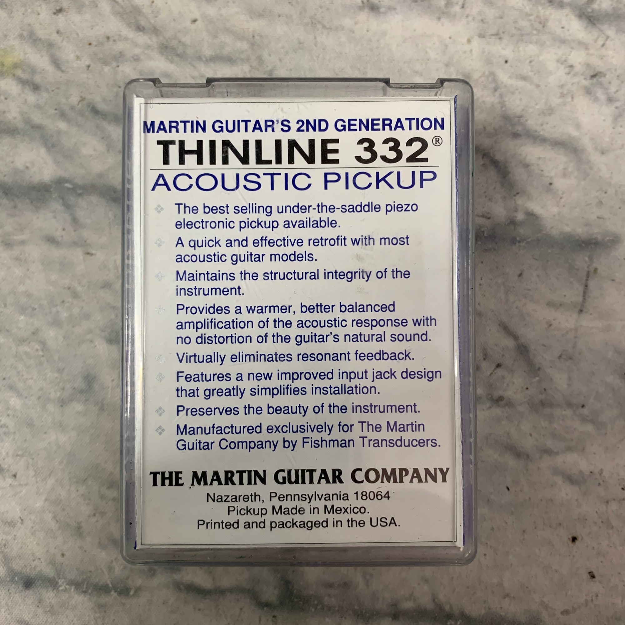 Martin Second Gen Thinline 332 Acoustic Pickup Acoustic Guitar Pickup