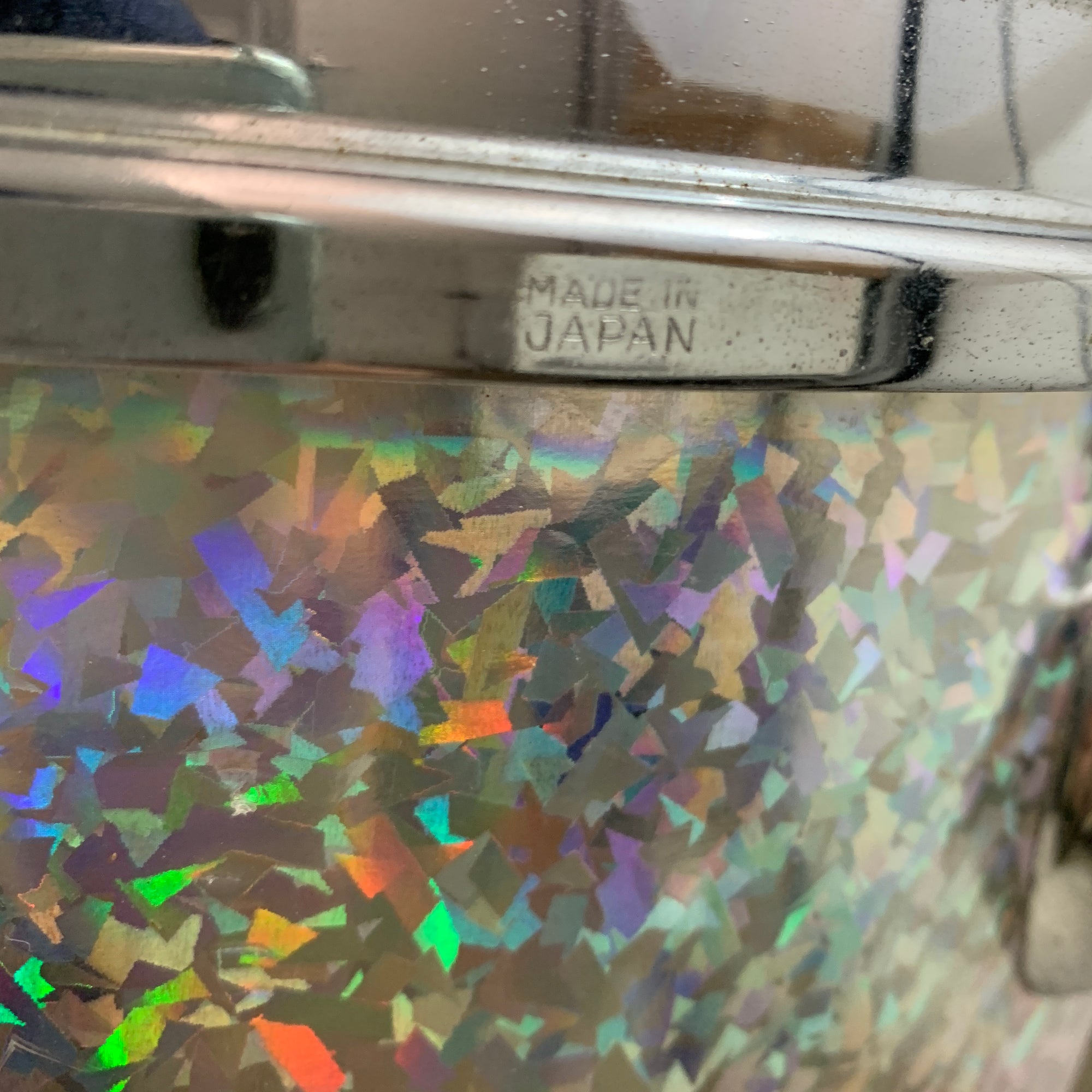 4pc MIJ Drum Kit Holographic Sparkle Wrap Drum Kit