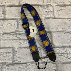 Levy's MPJG 2" Jacquard Weave Guitar Strap w/ Sun Pattern Blue