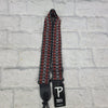 Perri's Leathers NWSH-287 Red and Black Pattern Guitar Strap