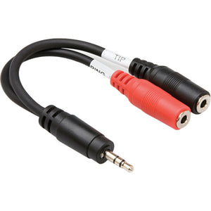 Hosa YMM-261 3.5mm Male TRS to Dual 3.5mm Female TS Stereo Breakout