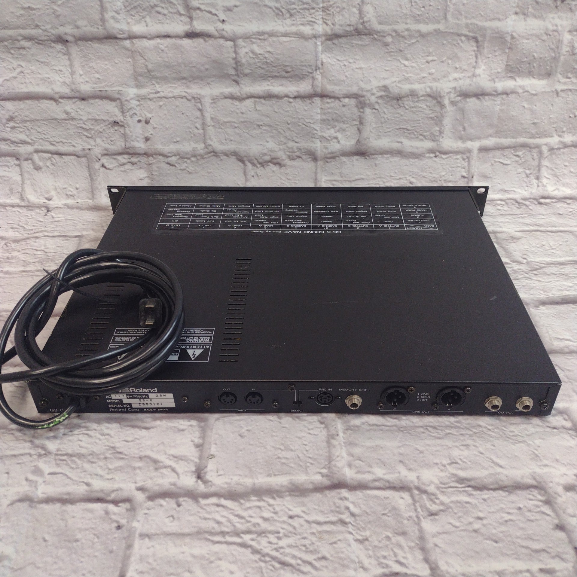 Roland GS-6 Guitar Rack Multieffects Processor