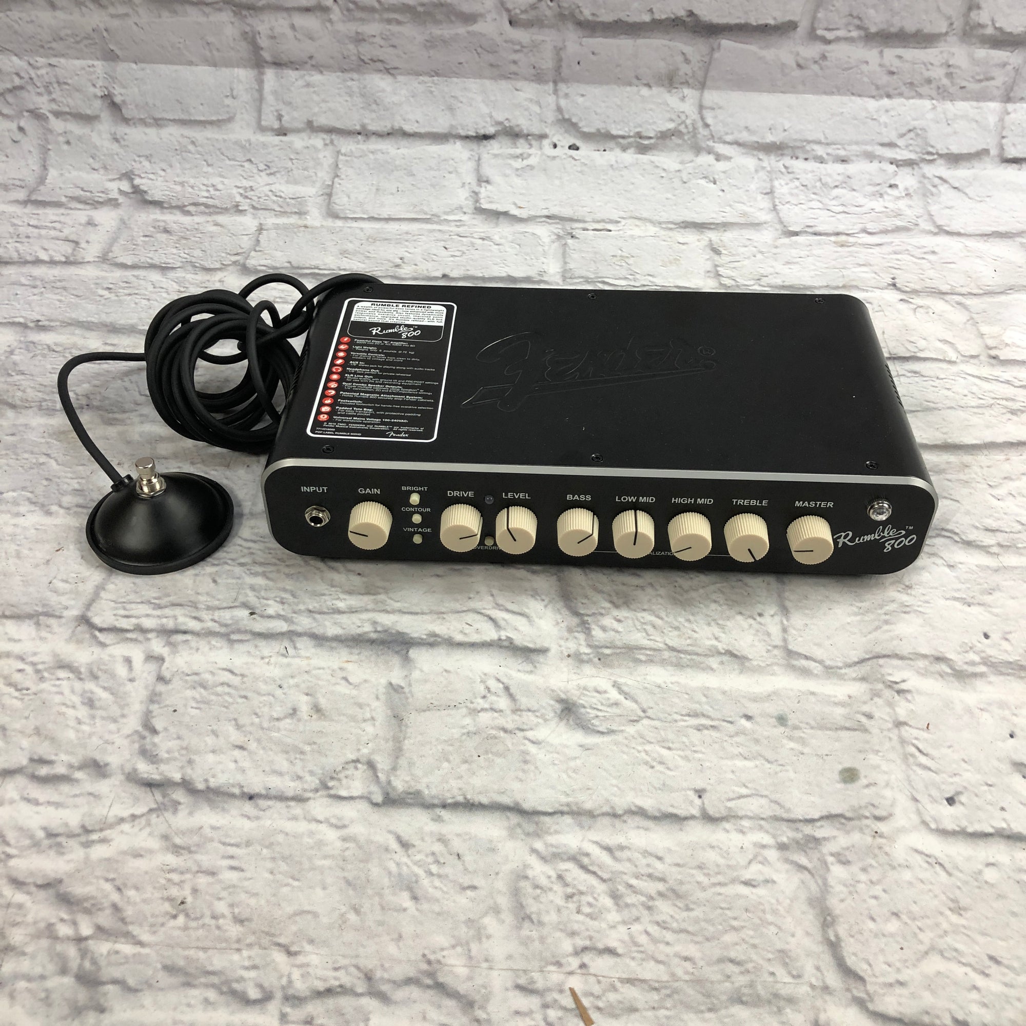 Fender Rumble 800 Bass Amp Head - Evolution Music