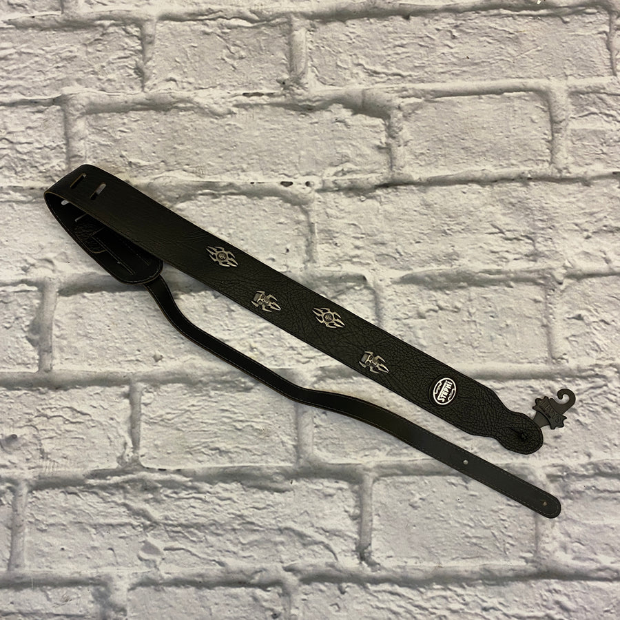 Stephi Black Leather Guitar Strap