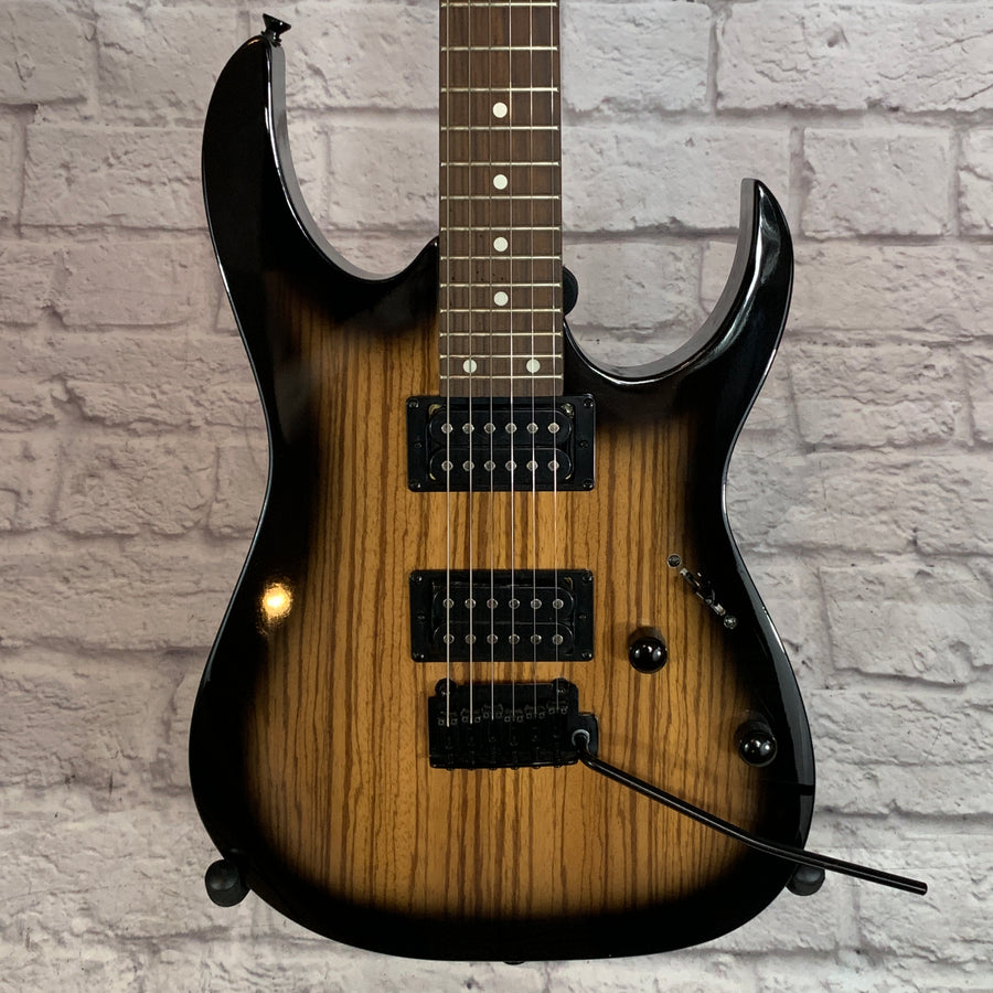 Ibanez GRG120ZW RG Electric Guitar Zebrawood Top