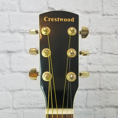 Crestwood 2017EQBBK Thinline Acoustic Electric Guitar